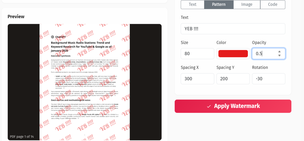 Full-Page Pattern Overlay