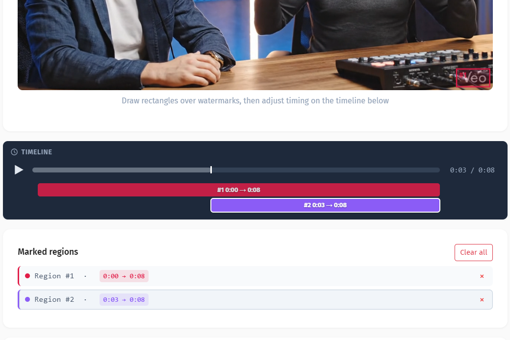 Region-Based Watermark Selection